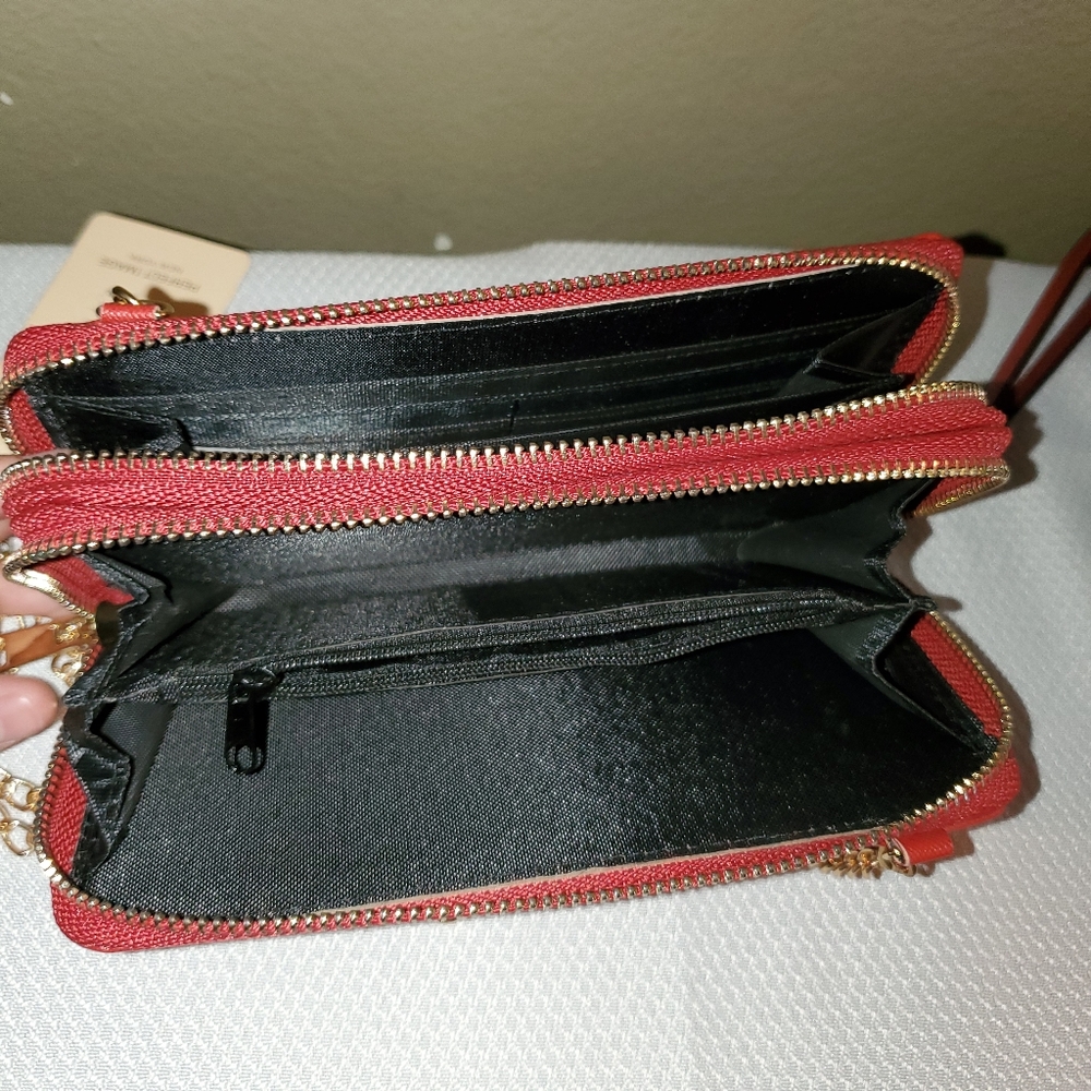 Perfect Image Red Wallet Purse With String - image 4